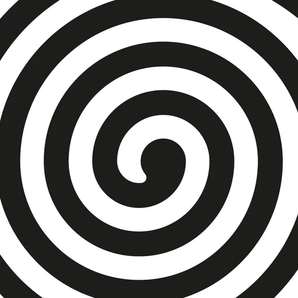 Ilustración vectorial de espiral negra sobre fondo blanco. Aislado . — Vector de stock