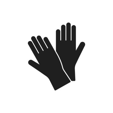 Vector illstration of gloves icon. Flat design. Isolated. clipart