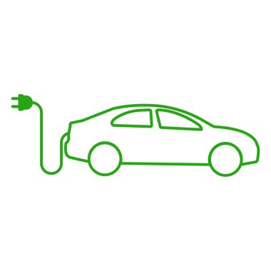 Araba ikonunun vektör yanılsaması. Tasarım. İzole edilmiş.