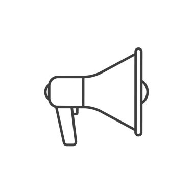 Beyaz arka planda hoparlörün vektör yanılsaması. İzole edilmiş.