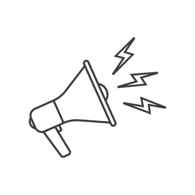 Hoparlör ikonunun vektör yanılsaması. Tasarım. İzole edilmiş.