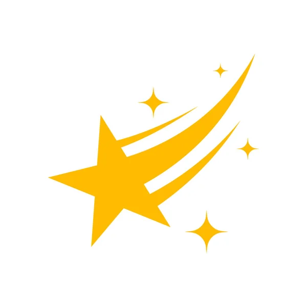 Ilustración vectorial del icono de la caída de la estrella. Diseño plano. Aislado . — Vector de stock