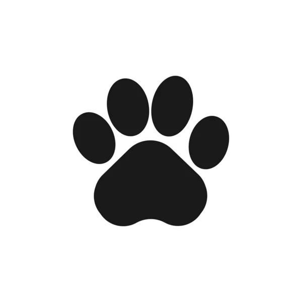 Vector illstration of paw icon. Flat design. Isolated. — 스톡 벡터