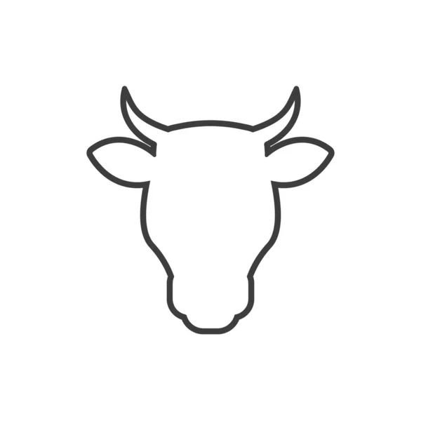 Vektorová ilustrace ikony krávy na bílém pozadí. Izolované. — Stockový vektor