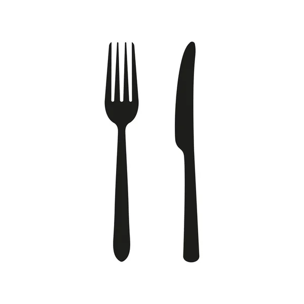Illustrazione vettoriale dell'icona del coltello da forchetta. Design piatto. Isolato . — Vettoriale Stock