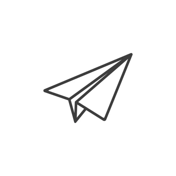 Vector illstratie van papieren vliegtuig icoon. Vlak ontwerp. geïsoleerd. — Stockvector