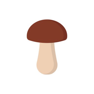 Mantar ikonunun vektör yanılsaması. Düz dizayn. İzole edilmiş.