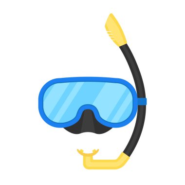 Boyalı maske ikonunun vektör yanılsaması. Düz dizayn. İzole edilmiş.