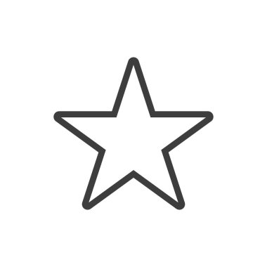 Beyaz arkaplanda yıldız simgesinin vektör yanılsaması. İzole edilmiş.