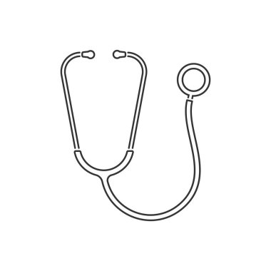 Setoskop ikonunun vektör yanılsaması. Tasarım. İzole edilmiş.