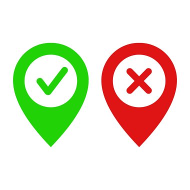 İşaretli iğne ilüzyonu. Düz dizayn. İzole edilmiş.