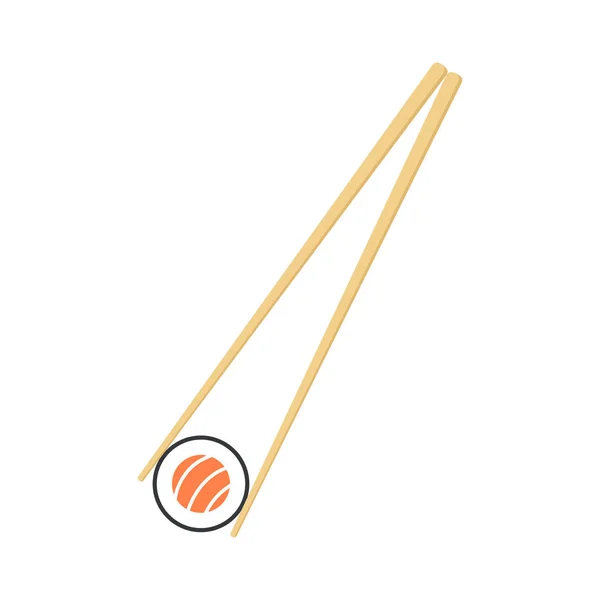 Vector illstration of sushi roll icon. Flat design. Isolated. — 스톡 벡터