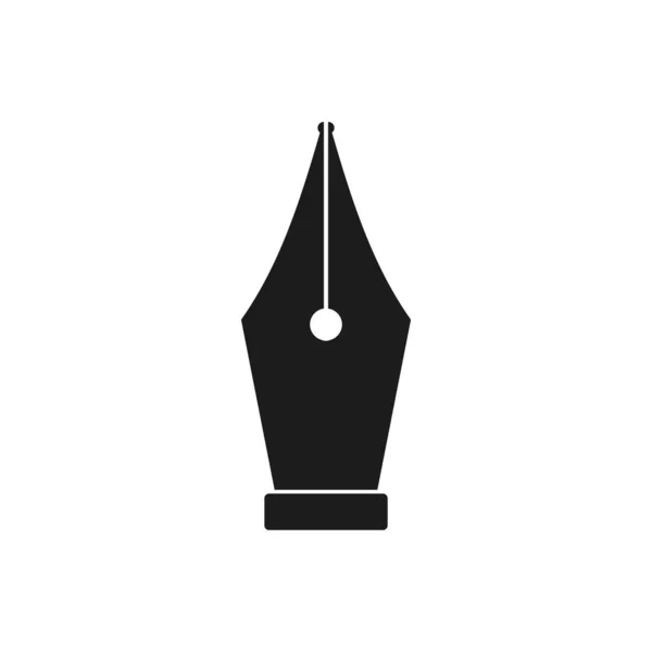 Ilustración vectorial del icono de la pluma. Diseño plano. Aislado . — Archivo Imágenes Vectoriales