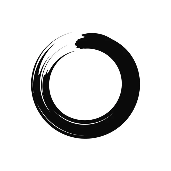 Beyaz arka planda zen işaretinin vektör yanılsaması. İzole edilmiş.