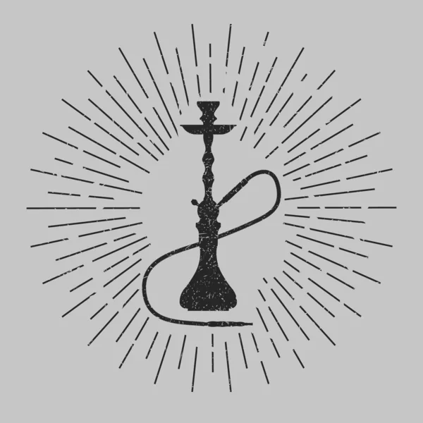 Vector illstratie van hookah icoon. Vlak ontwerp. geïsoleerd. — Stockvector