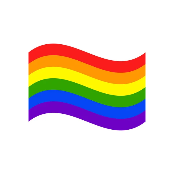 Ilustración vectorial de la bandera lgbt. Diseño plano. Aislado . — Archivo Imágenes Vectoriales