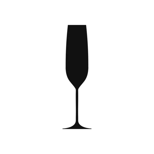 Illustrazione vettoriale di bicchiere di champagne su sfondo bianco. Isolato . — Vettoriale Stock