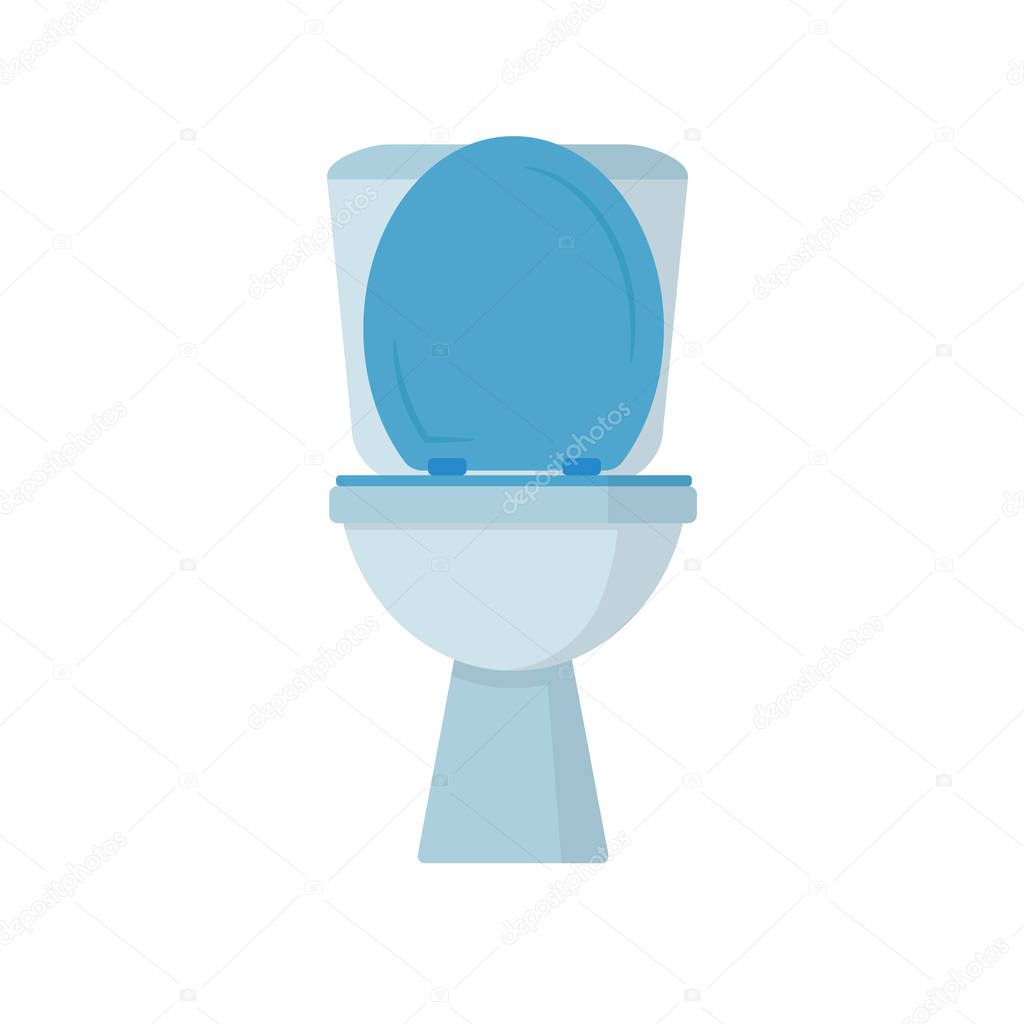 Vector illstration of toilet icon. Flat design. Isolated.
