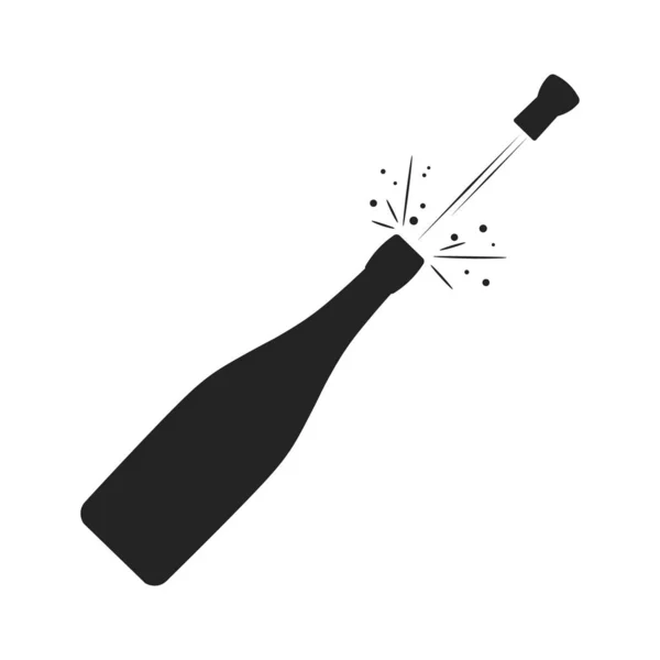 Vector illstratie van champagne icoon. Vlak ontwerp. geïsoleerd. — Stockvector