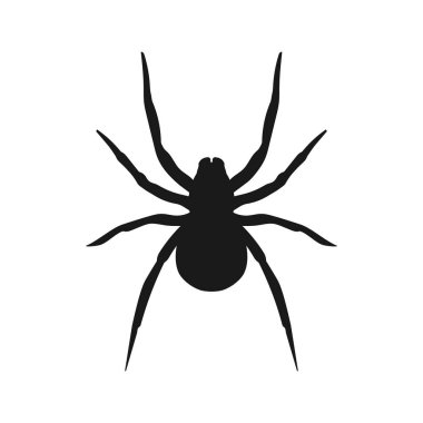 Örümcek ikonunun vektör yanılsaması. Düz dizayn. İzole edilmiş.