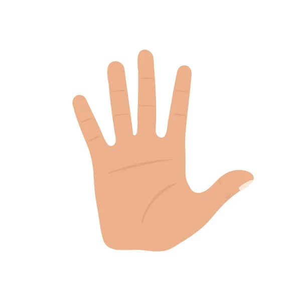 Illustration vectorielle de l'icône de la main. Design plat. Isolé . — Image vectorielle