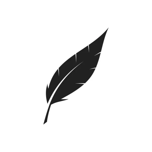 Vector illstration of feather icon. Flat design. Isolated. — 스톡 벡터