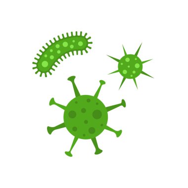 Vector illstration of bacteria. Flat design. Isolated.