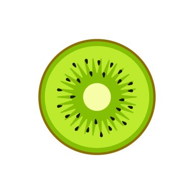 Vector illstration of kiwi icon. Flat design. Isolated.