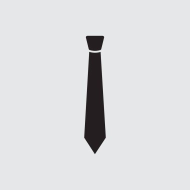 Vector illstration of tie icon. Flat design. Isolated.