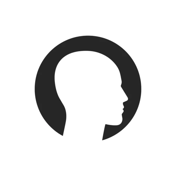 Векторне розтягування логотипу голови на білому тлі. Ізольовані . — стоковий вектор