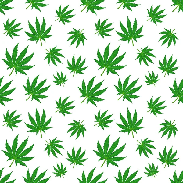 Groene marihuana patroon. Naadloze, Vector illustratie. Eps10. — Stockvector