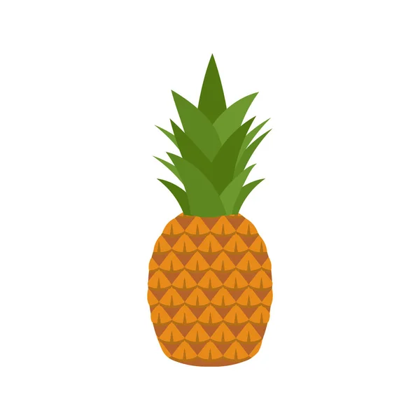 Vector illstration of pineapple. Flat design. Isolated. — 스톡 벡터