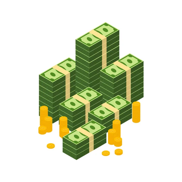 Vector illstration of money on white background. Isolated. — Stock Vector