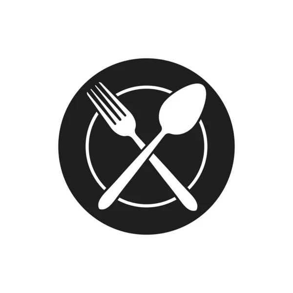 Illustrazione vettoriale di forchetta e cucchiaio. Design piatto. Isolato . — Vettoriale Stock