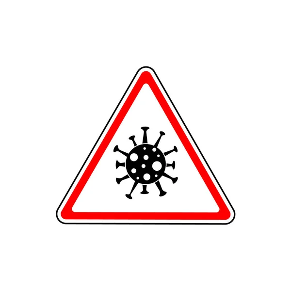 Векторная иллюстрация признаков вирусной опасности. Плоский дизайн. Isolated . — стоковый вектор