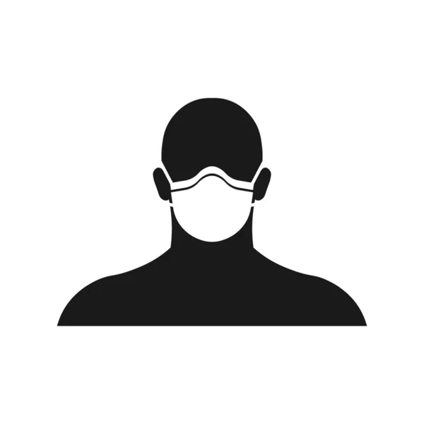 Iluminação vetorial do ícone da máscara médica. Design plano. Isolados . —  Vetores de Stock