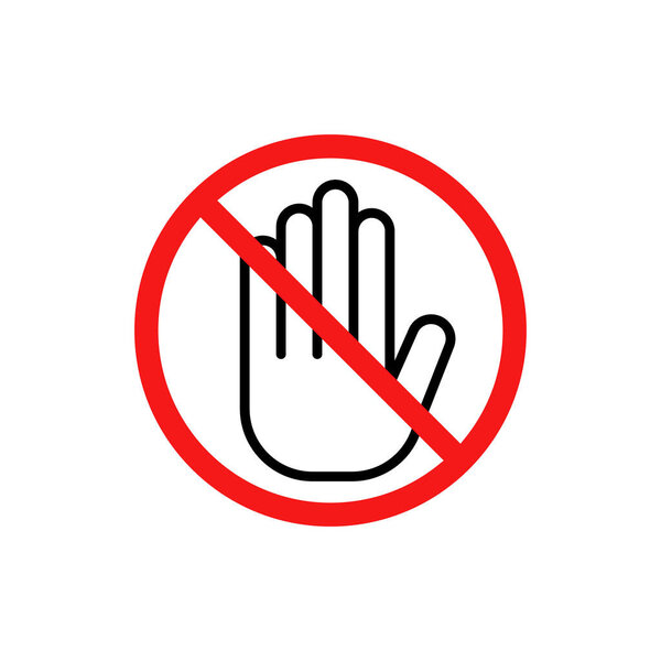 No touch icon. Vector illustration on withe background.