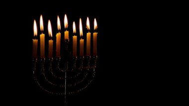 Yahudi tatil hannukah menorah geleneksel ile