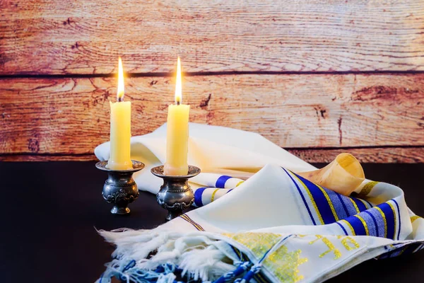 Fiesta judía Sabbat Oración Mantón Símbolo religioso Tallit —  Fotos de Stock