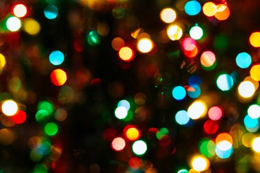 Noel Bokeh ışık soyut tatil arka planı