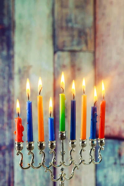 Jewish symbol Hanukkah, jewish holiday the Festival of Lights — Stock Photo, Image