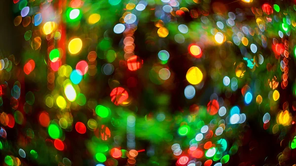 Luces borrosas fondo bokeh de fiesta de Navidad por la noche para su diseño — Foto de Stock