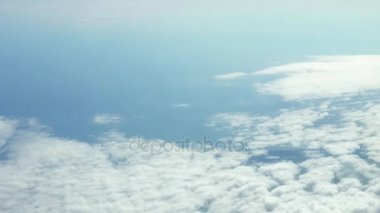 4k Hd Ultra, hava yoluyla seyahat. Gökyüzü ve bulutlar ışık harika manzarasını