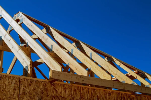 Nuova costruzione di interni casa con cornice a vista — Foto Stock