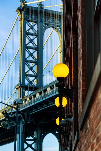 A kék árnyalat, New York-i Manhattan-híd — Stock Fotó