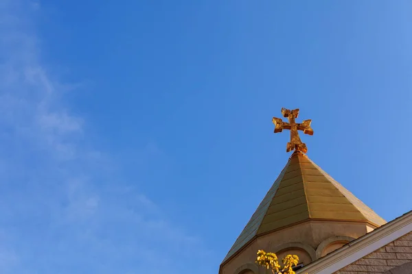 Apostolic Armenian church cross sky