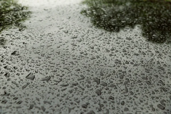 water drops on a metal surface showing freshness concept