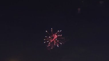 Mavi mor yeşil kutlamaları havai fişek şaşırtıcı sağ tarafında bulunan üzerinde gece gökyüzü, Bağımsızlık günü