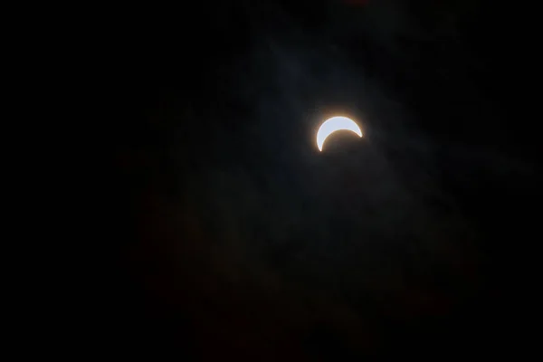 Solar eclipse, New York NY august 21 2017 — Stock Photo, Image