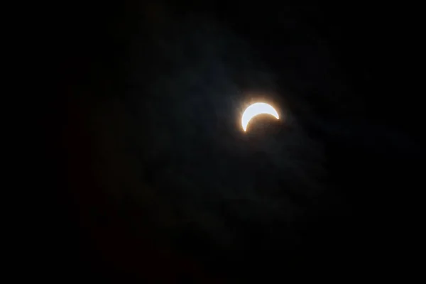 Solar eclipse, New York NY august 21 2017 — Stock Photo, Image